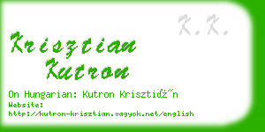 krisztian kutron business card